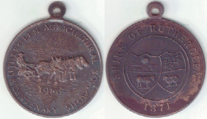 1980 Australia Rutherglen Centennial Show Medallion A004317